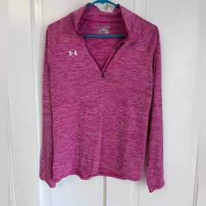 Women’s medium pink Under Armour quarter zip.